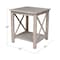 International Concepts Rectangle Hampton End Table, 22 W, 22 L, 25 in H, Wood, Washed Gray Taupe OT09-70E - alternate 5